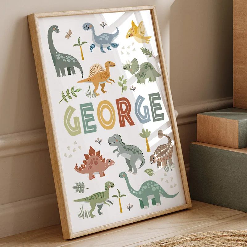 Baby Nursery Kids - Leuke Dinosaurus T-Rex Brachiosaurus Kinderkamer Muurkunst