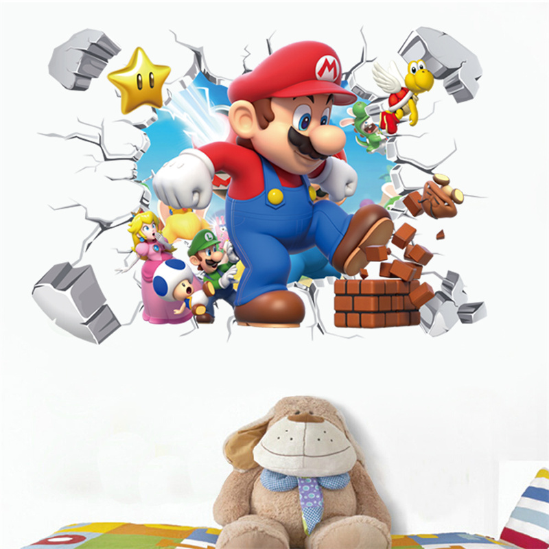 Baby Nursery Wall Stickers - 3D Cartoon Anime Game Characters Muursticker