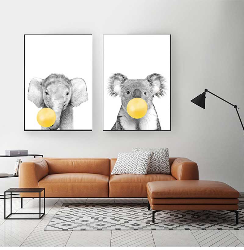 Baby Nursery Yellow Walls - 1pc frameloze Baby Nursery Gele Ballonnen