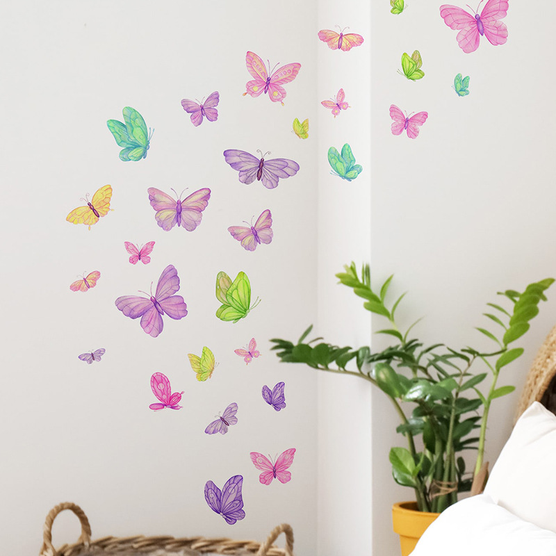 Baby Nursery Wall Stickers - Romantische vlinder muurstickers creatieve huis muur