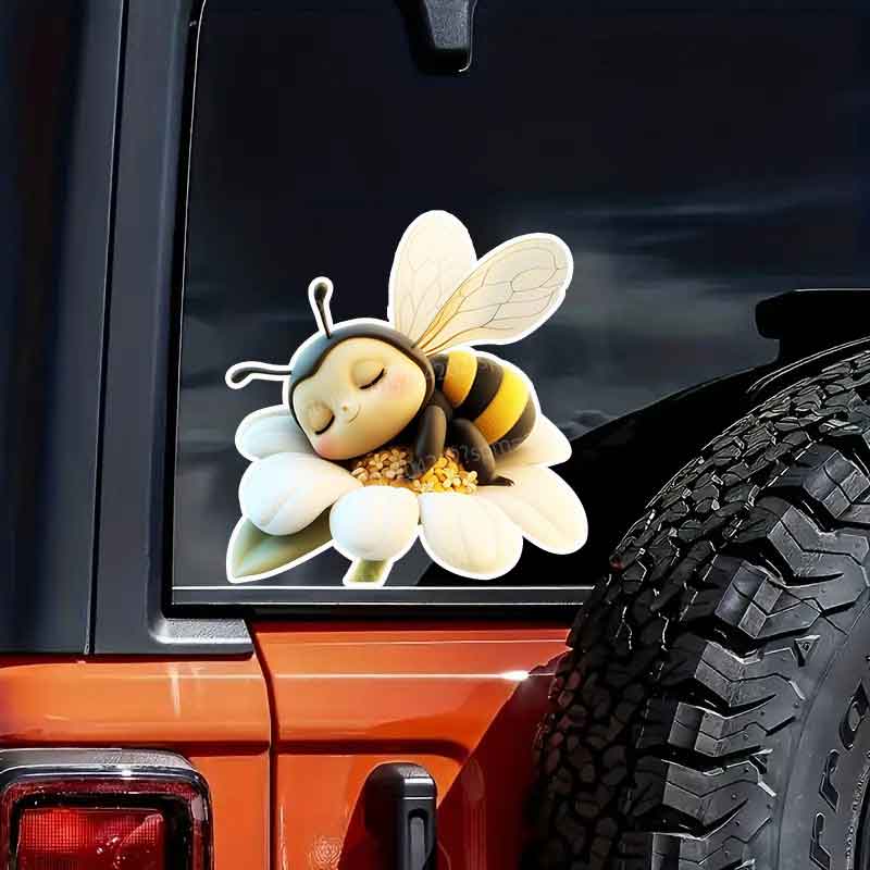 Baby Nursery Yellow Walls - Bee Cute Bumblebee autostickers voor raamkamerdecoratie