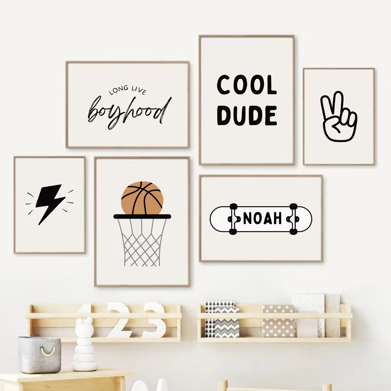Baby Nursery Kids - Eenvoudige jongen basketbal skateboard sport kinderen