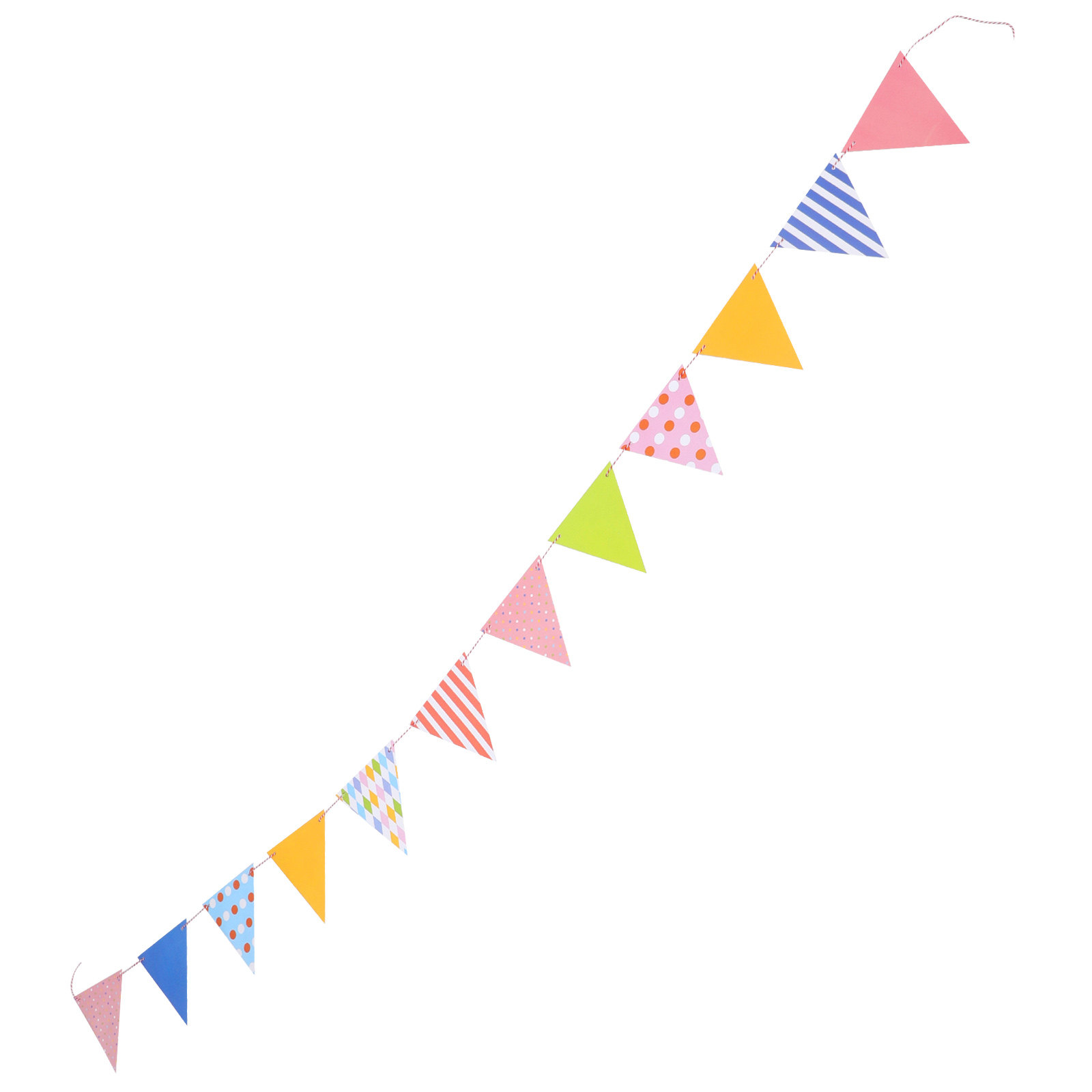 Baby Nursery Garland - Driehoekige papieren vlaggenlijn, kleurrijke verjaardagsvlaggen, papieren