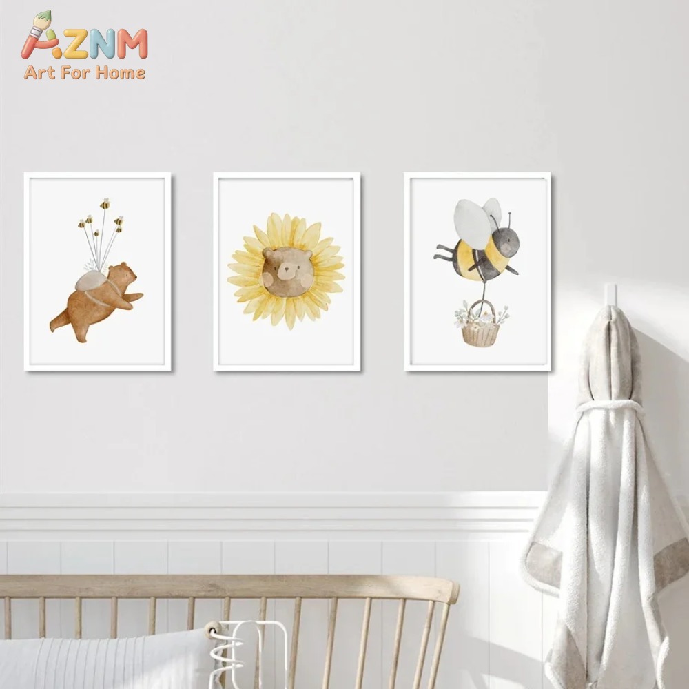AZNM aquarel beer vos dier can - Baby Nursery Frames recensie en prijs