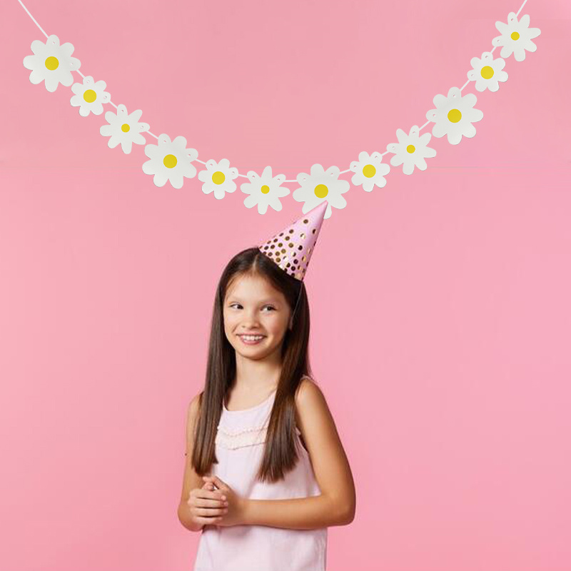 1Set Witte Daisy Flower Banner - Baby Nursery Garland recensie en prijs