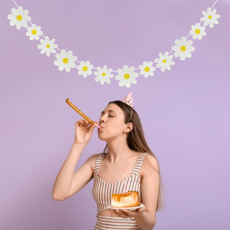 1Set Witte Daisy Flower Banner - Baby Nursery Garland recensie en prijs