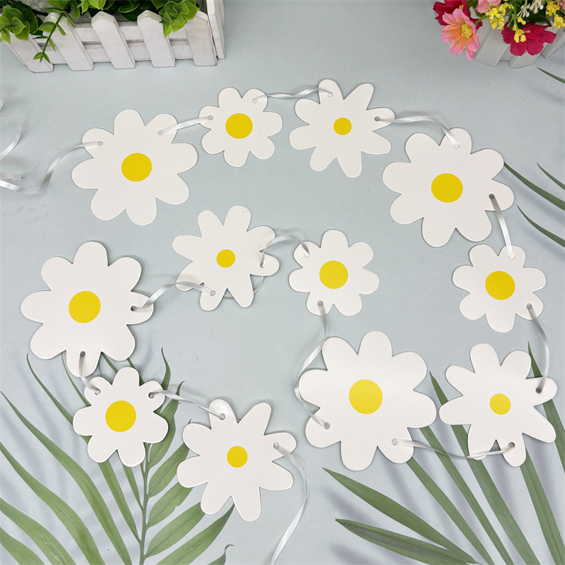1Set Witte Daisy Flower Banner - Baby Nursery Garland recensie en prijs