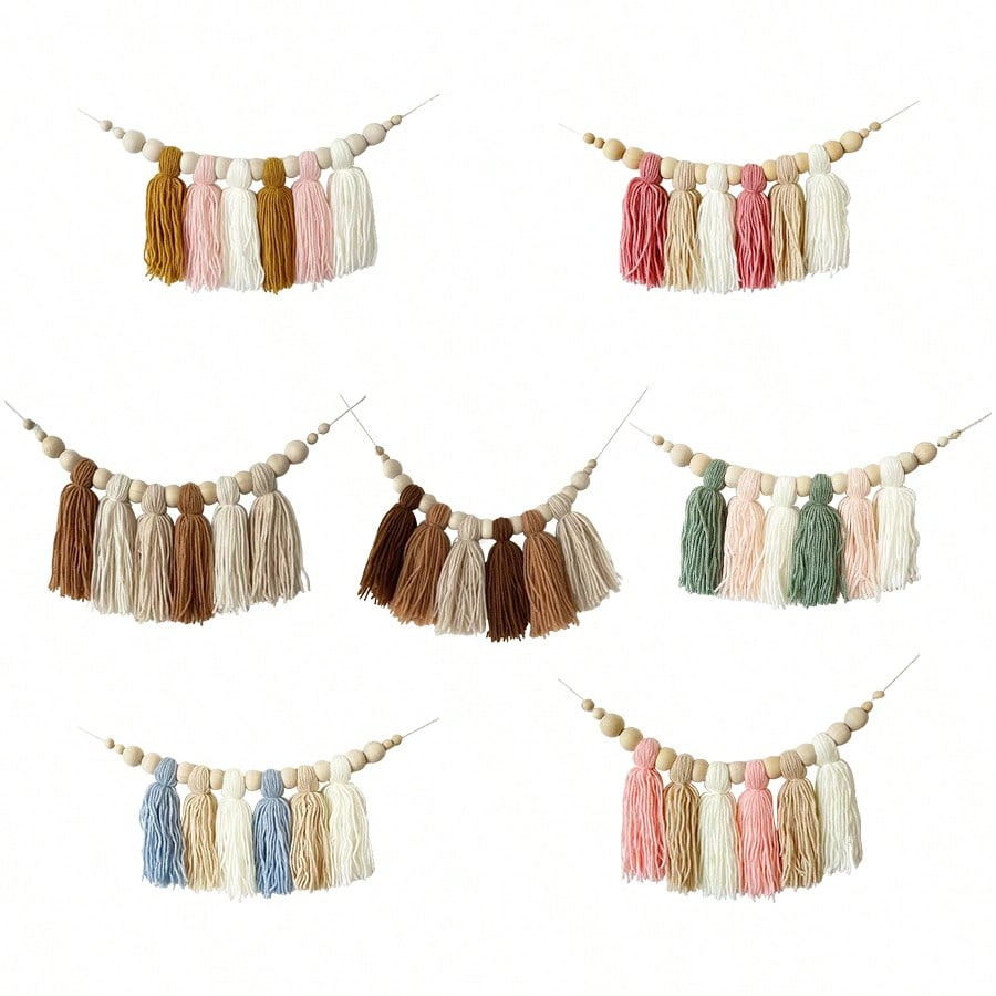 Boho katoenen kwastje slinger  - Baby Nursery Garland recensie en prijs