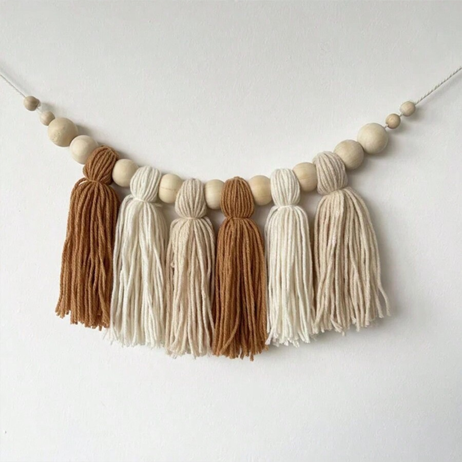 Boho katoenen kwastje slinger  - Baby Nursery Garland recensie en prijs