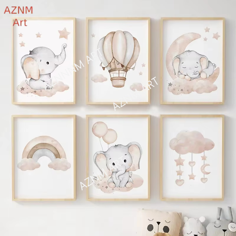 Olifant Ballon Regenboog Maan  - Baby Nursery Kids recensie en prijs