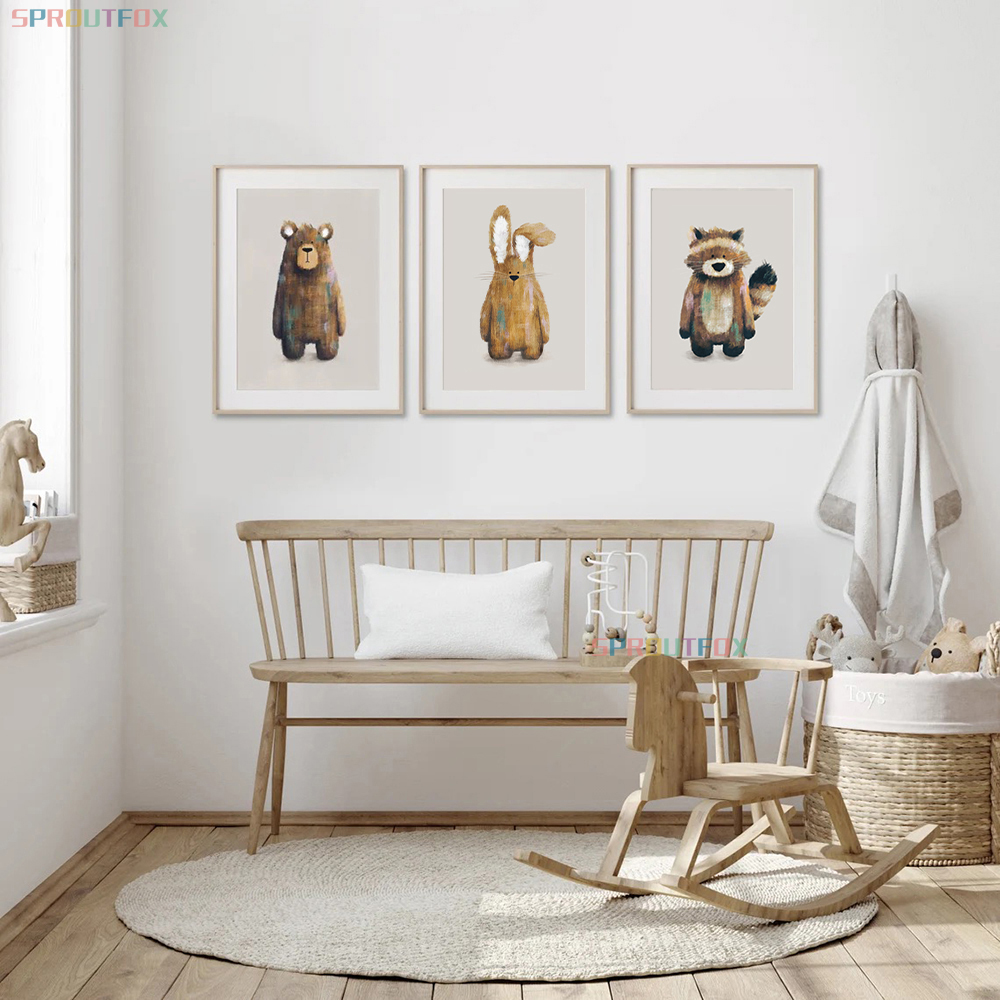 Giraffe, leeuwen, olifant canv - Baby Nursery Frames recensie en prijs