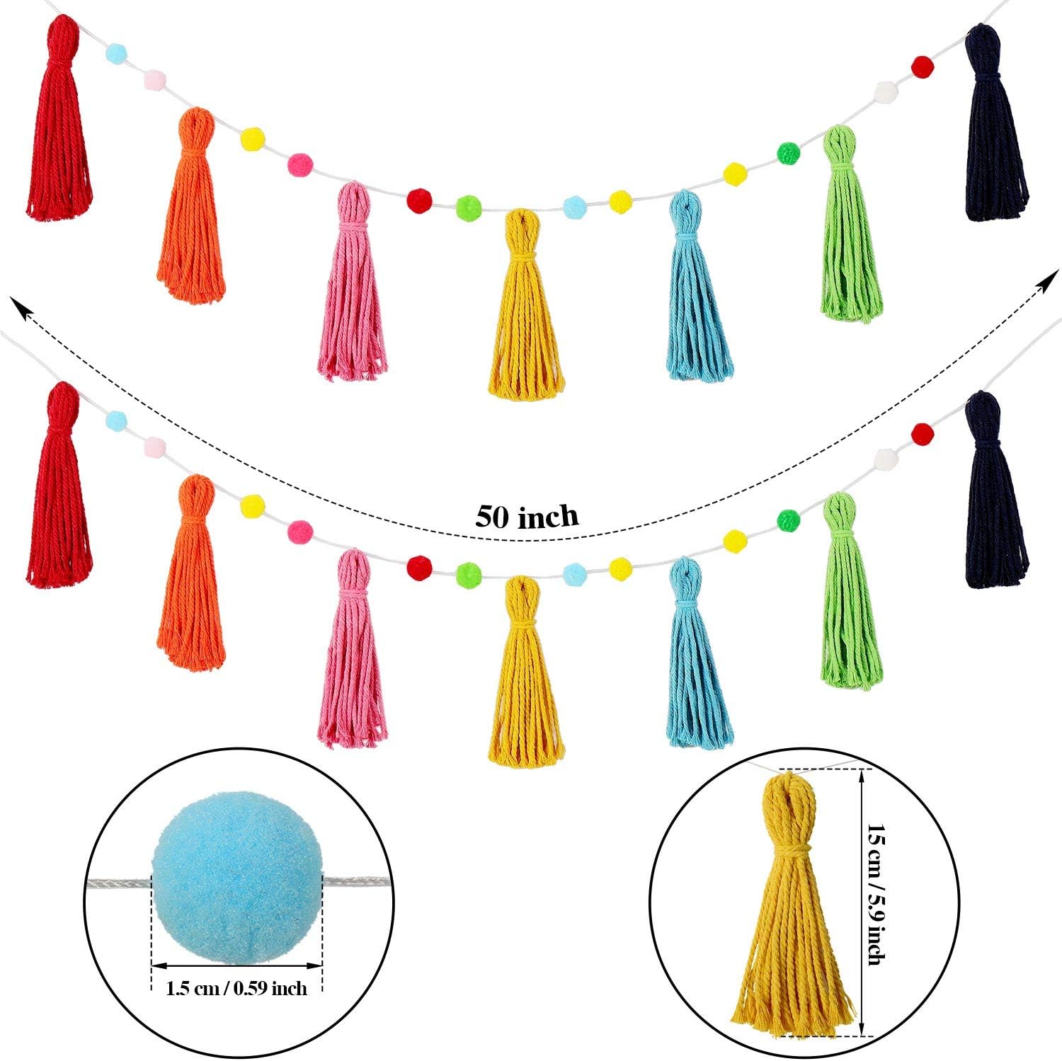 3-delige kleurrijke regenboog  - Baby Nursery Garland recensie en prijs