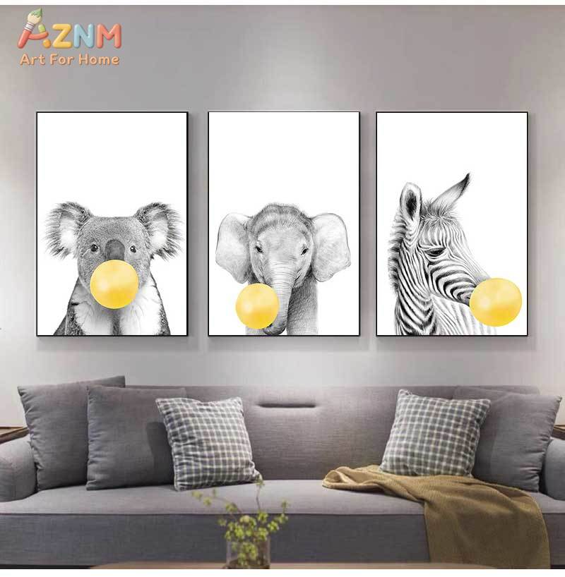 Babykamer gele ballonnen diere - Baby Nursery Yellow Walls recensie en prijs