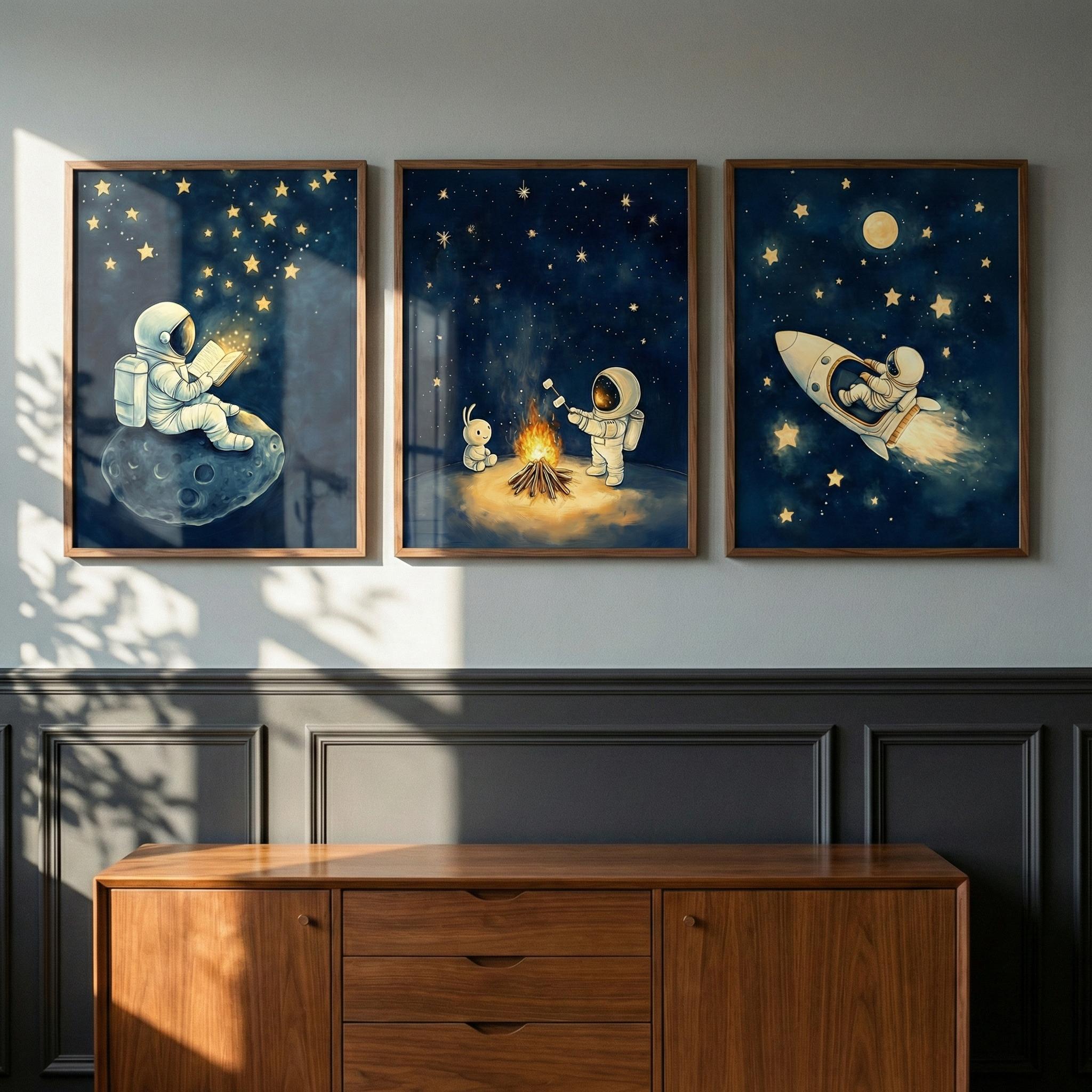 Astronaut Ruimte Wanddecoratie - Baby Nursery Frames recensie en prijs