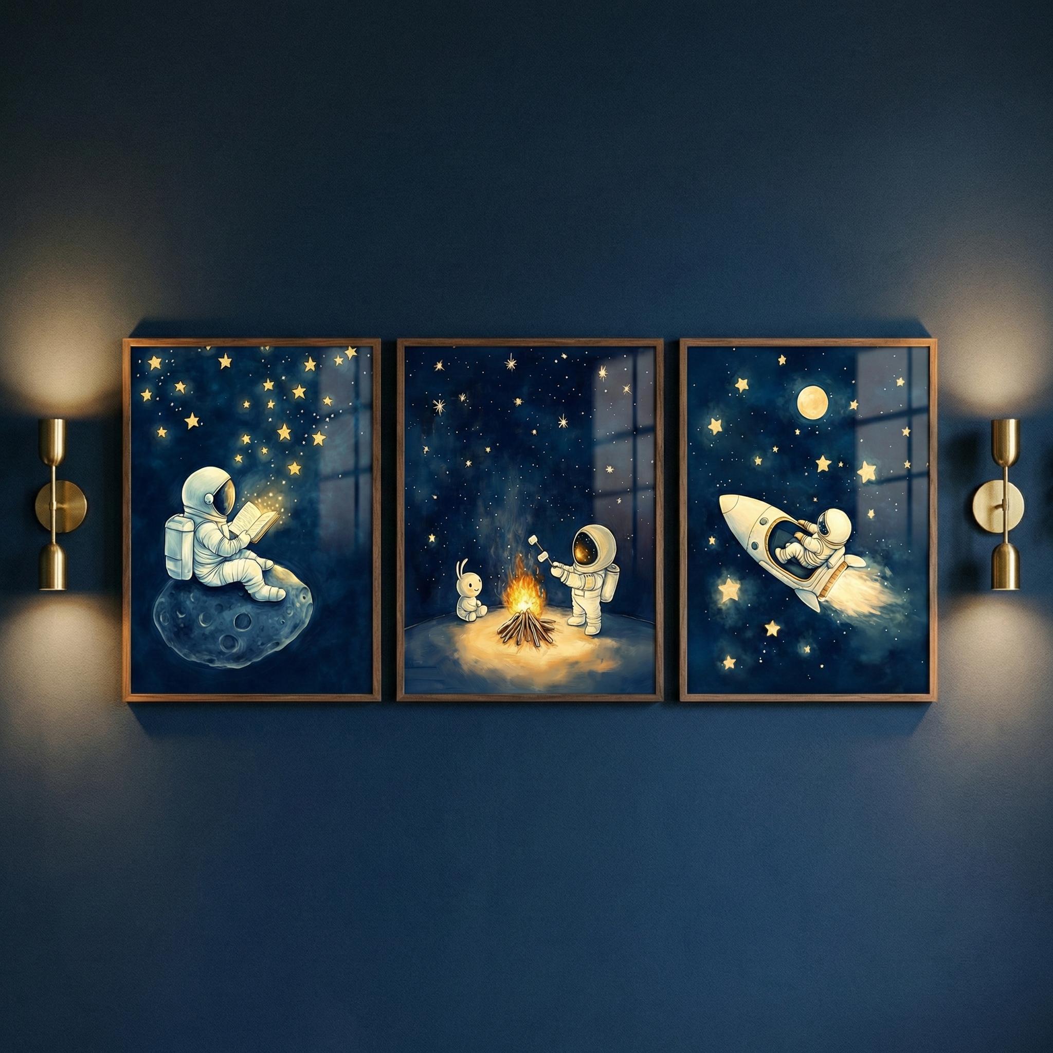 Astronaut Ruimte Wanddecoratie - Baby Nursery Frames recensie en prijs