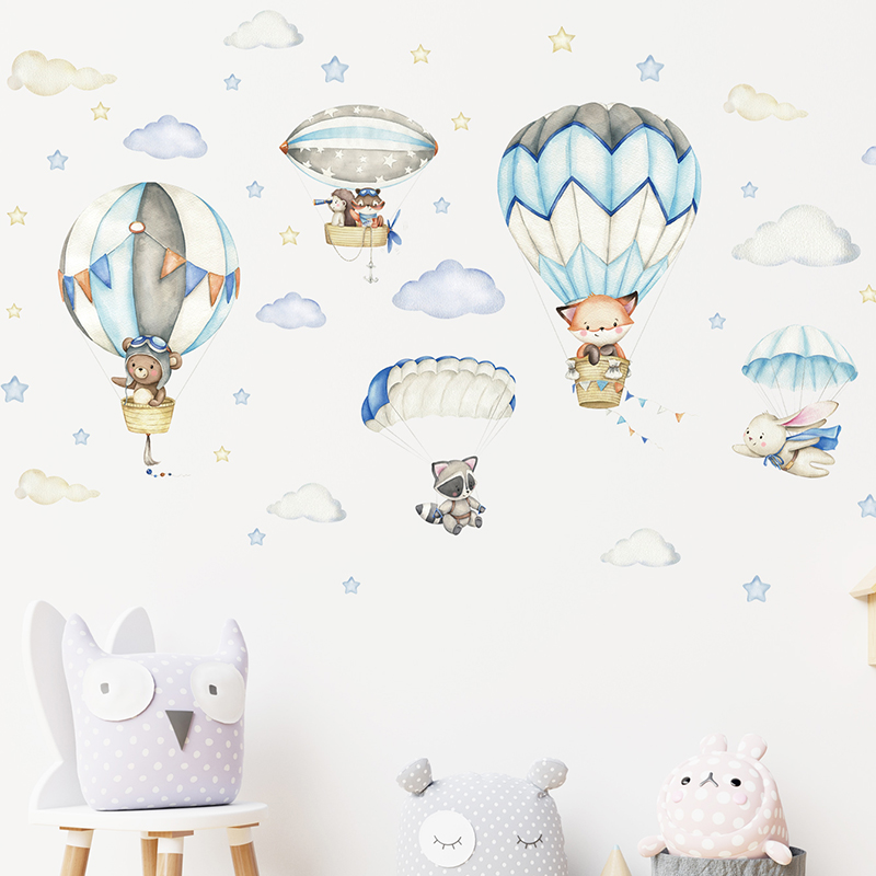 Cartoon Schattige Dieren Lucht - Baby Nursery Wall Stickers recensie en prijs