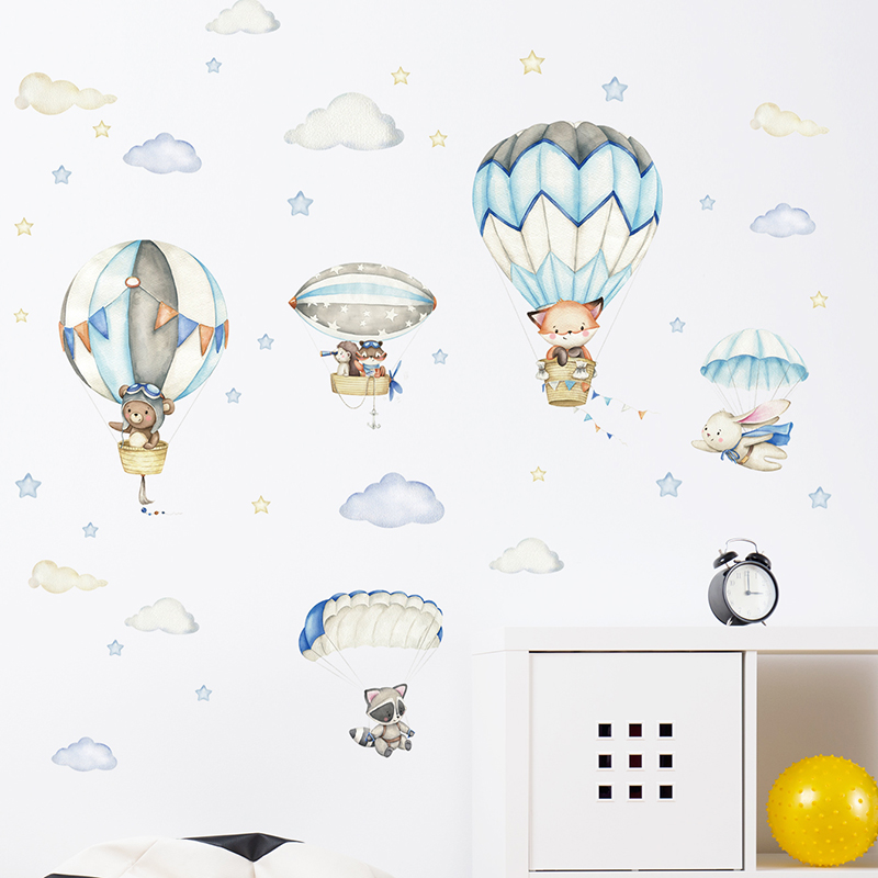 Cartoon Schattige Dieren Lucht - Baby Nursery Wall Stickers recensie en prijs