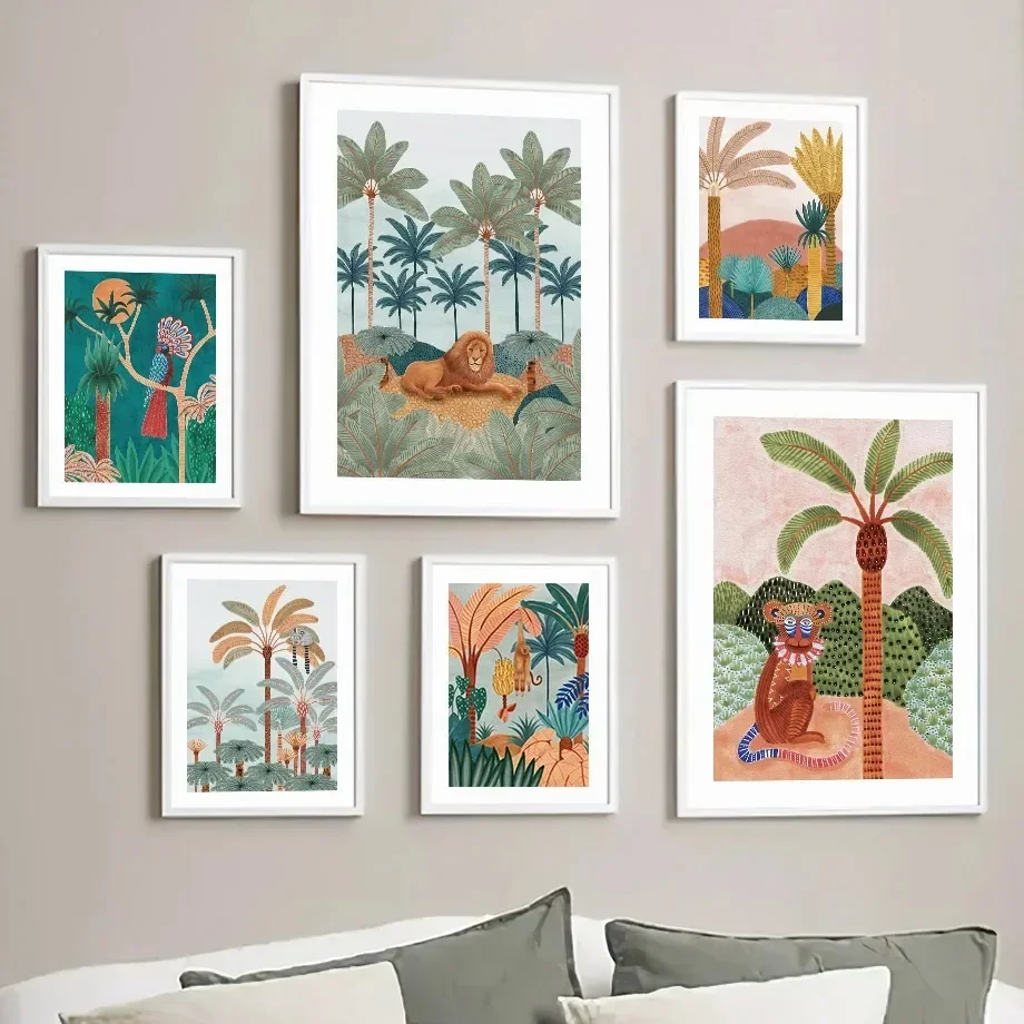 Boho Jungle Dieren Tijger Aap  - Baby Nursery Kids recensie en prijs