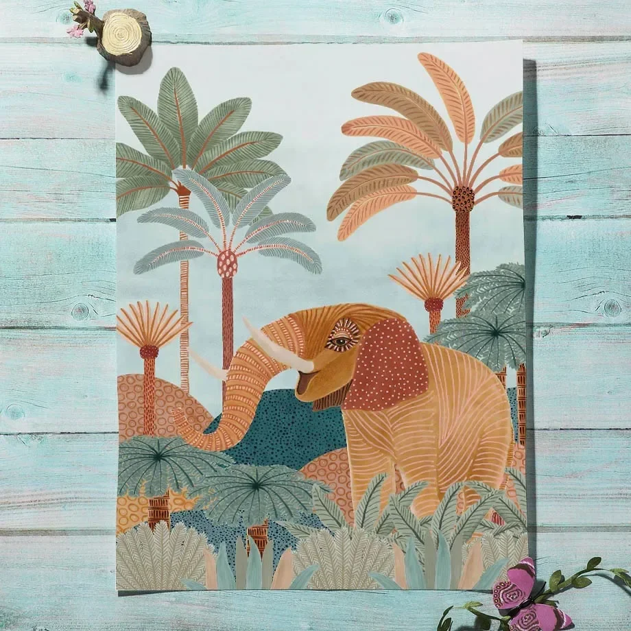 Boho Jungle Dieren Tijger Aap  - Baby Nursery Kids recensie en prijs