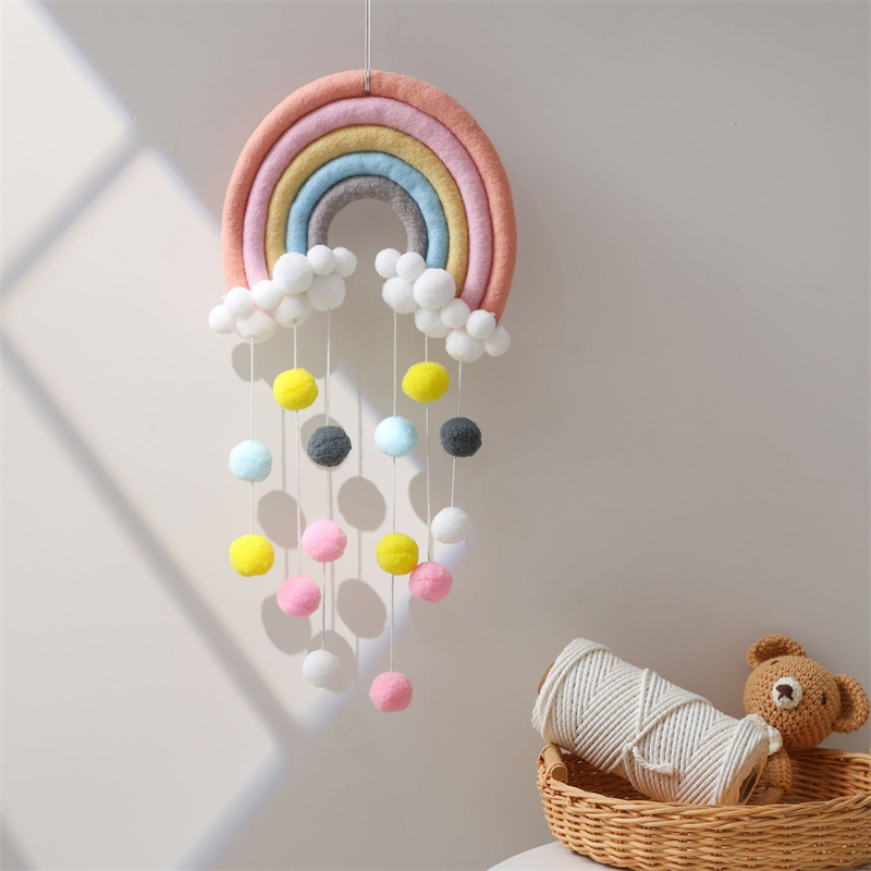 Nordic Vilt Geweven Regenboog  - Baby Nursery Garland recensie en prijs