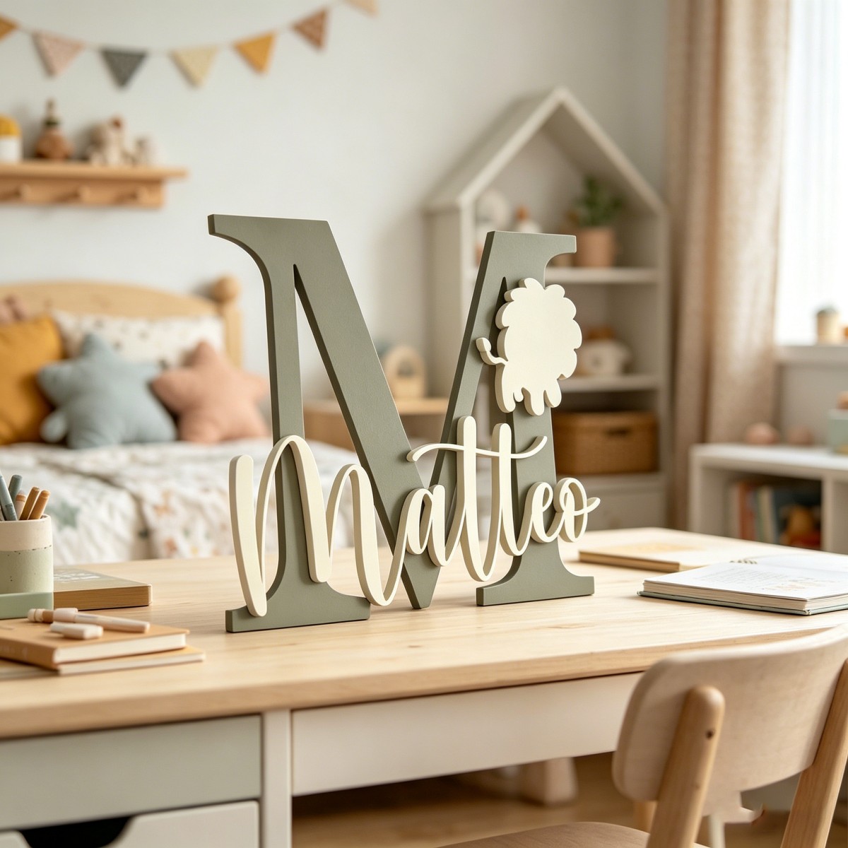 1Pc Aangepaste Leeuw Naam & In - Baby Nursery Kids recensie en prijs