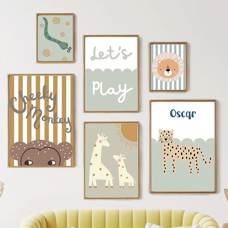Cartoon Giraffe Luipaard Leeuw - Baby Nursery Kids recensie en prijs