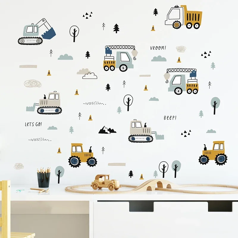 Handgetekende schattige auto's - Baby Nursery Wall Stickers recensie en prijs