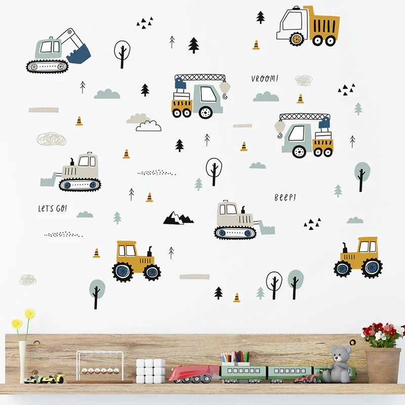 Handgetekende schattige auto's - Baby Nursery Wall Stickers recensie en prijs