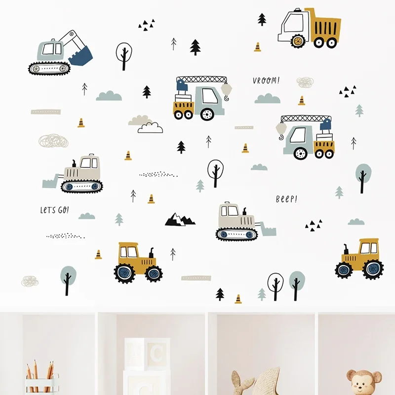 Handgetekende schattige auto's - Baby Nursery Wall Stickers recensie en prijs