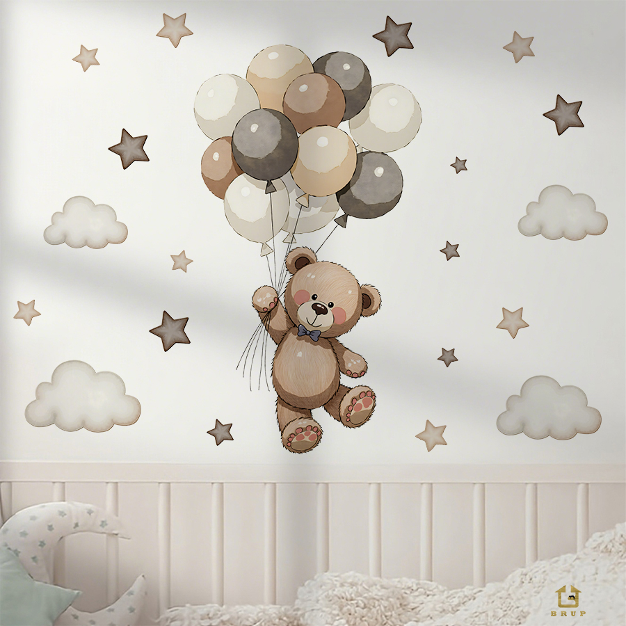 Schattige teddybeer muursticke - Baby Nursery Wall Stickers recensie en prijs