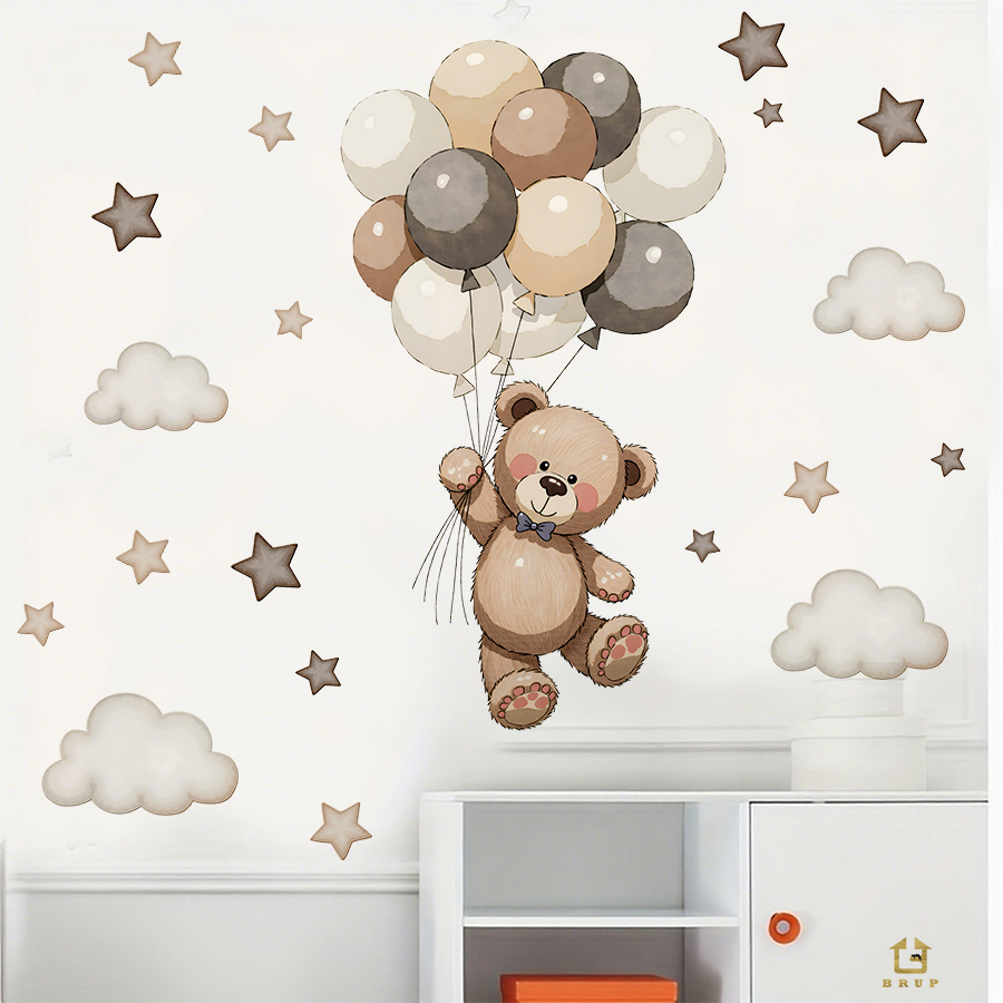 Schattige teddybeer muursticke - Baby Nursery Wall Stickers recensie en prijs