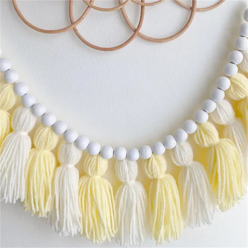 Gele Boho Kwastenkransen Wandd - Baby Nursery Garland recensie en prijs