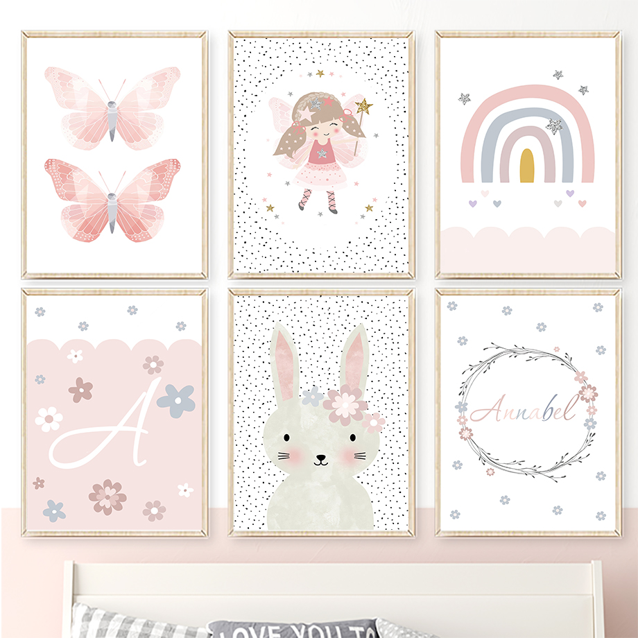 Schattig meisje konijn bloem v - Baby Nursery Kids recensie en prijs