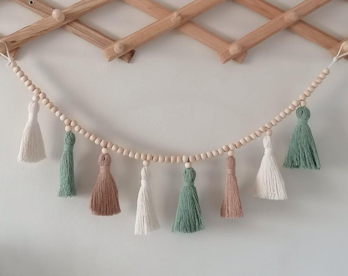 Kwastje Macrame Slinger, Boho  - Baby Nursery Garland recensie en prijs