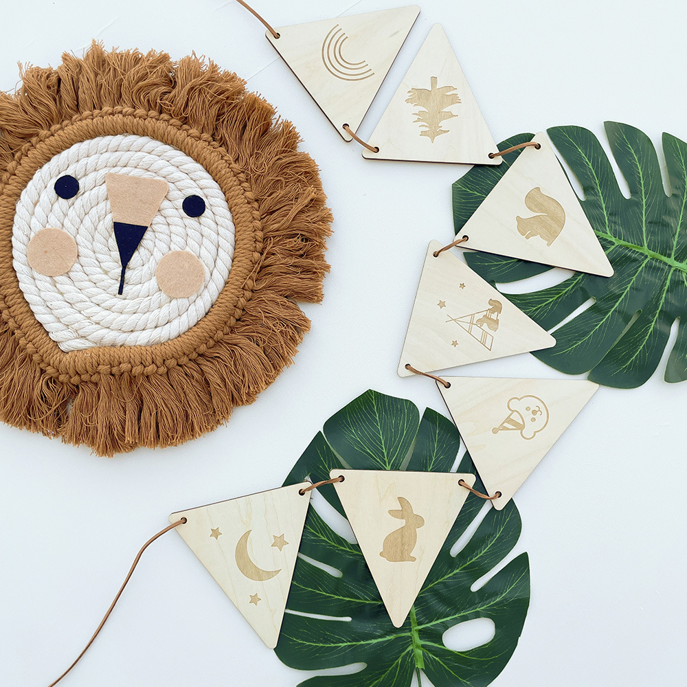 Nordic Houten Driehoek Vlag Mu - Baby Nursery Garland recensie en prijs