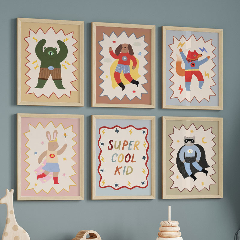 Grappige cartoon super coole k - Baby Nursery Kids recensie en prijs