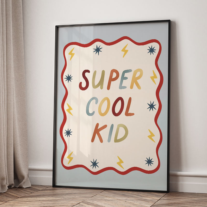 Grappige cartoon super coole k - Baby Nursery Kids recensie en prijs