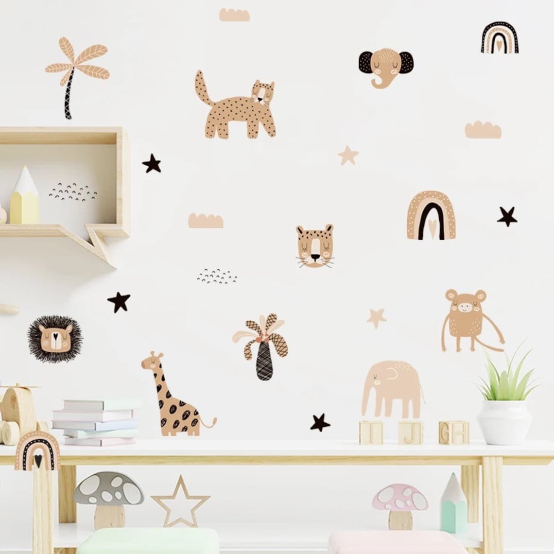 Boho Cartoon Regenbogen Ster S - Baby Nursery Wall Stickers recensie en prijs